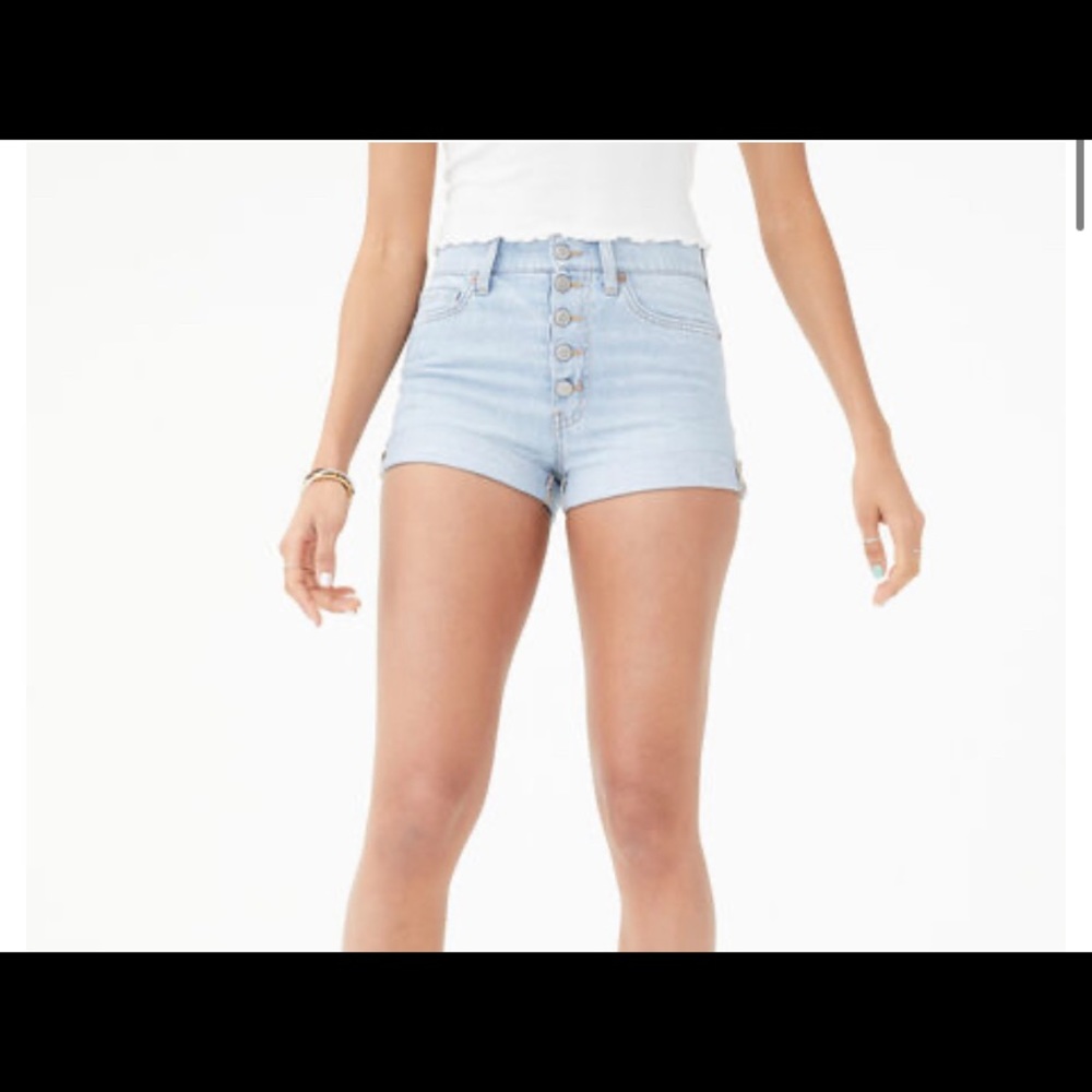 J crew high waisted denim shorts